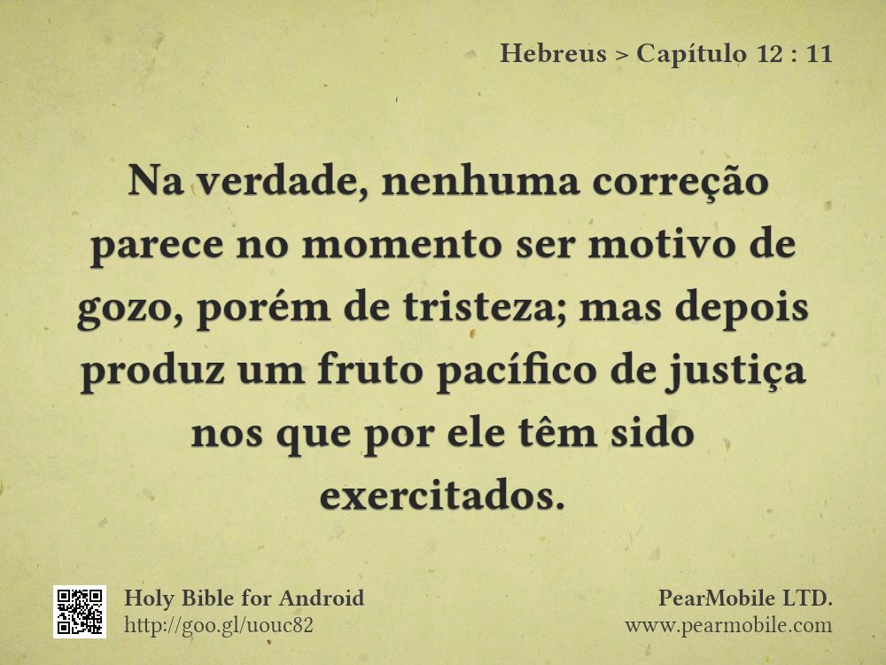 Hebreus, Capítulo 12:11